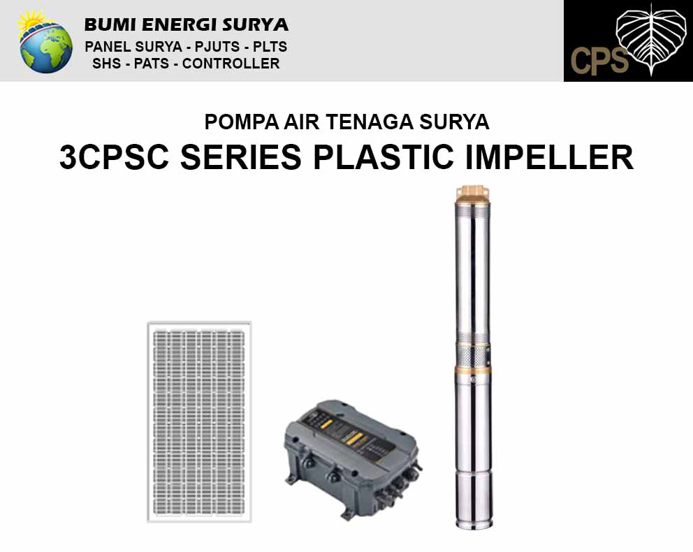 pompa air tenaga surya 3cpsc series plastic impeller