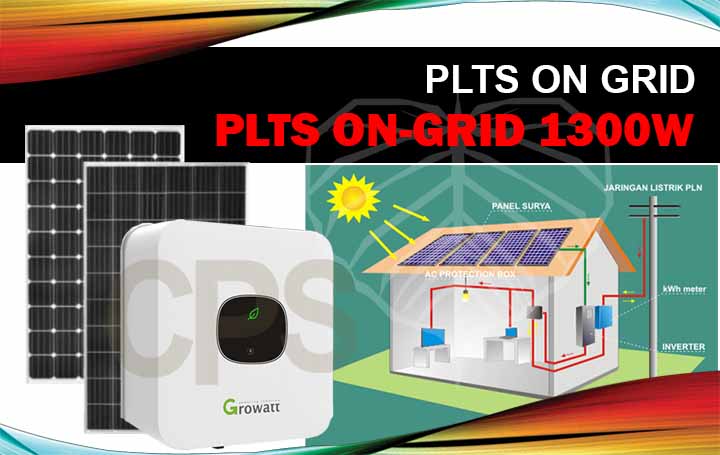 pembangkit listrik tenaga surya atau plts on grid 1300w