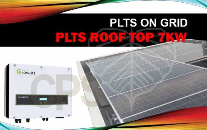 plts on grid 7kw panel surya atap dengan inverter growatt
