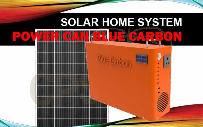 power can blue carbon 1kwh & solar panel 150w