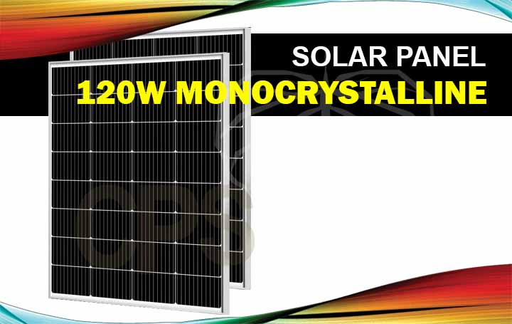 solar panel 120w monocrystalline untuk panel surya atap, pats, pjuts, plts, shs
