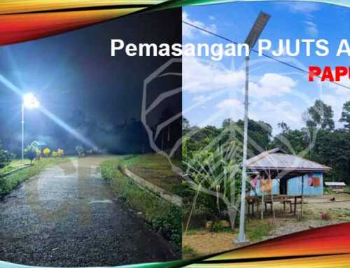 Pemasangan PJUTS AIO di Papua